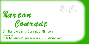 marton conradt business card