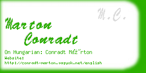 marton conradt business card